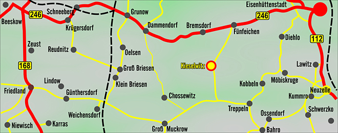 Karte der Umgebung von Kieselwitz